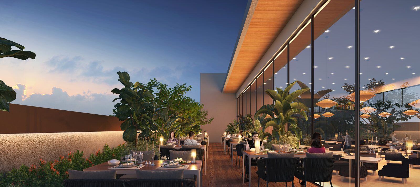 The terrace restaurant level